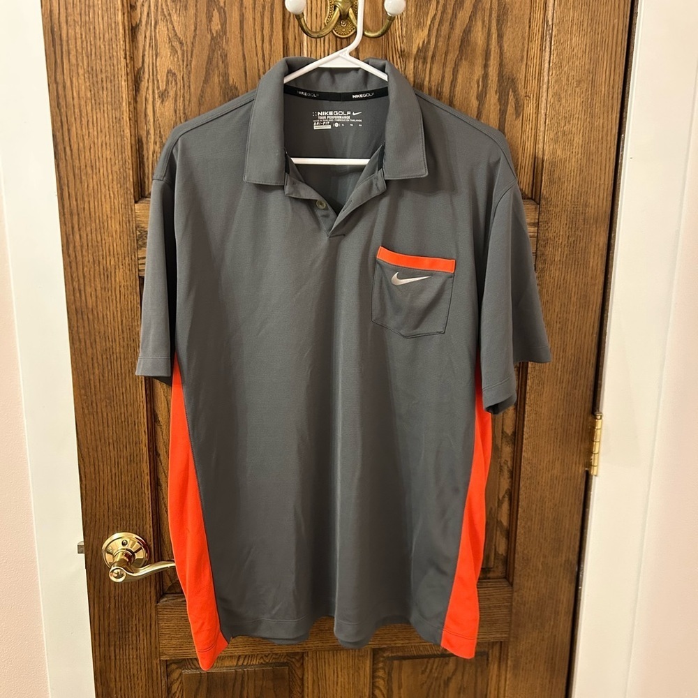 Nike Golf Performance Dri-FIT Gray Polo Shirt XL - Picture 1 of 8